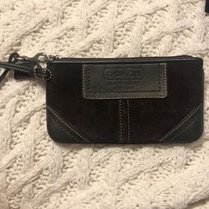 Brown coach wristlet